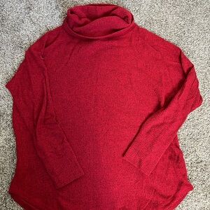 Time and Tru Women's Red Turtleneck Sweater